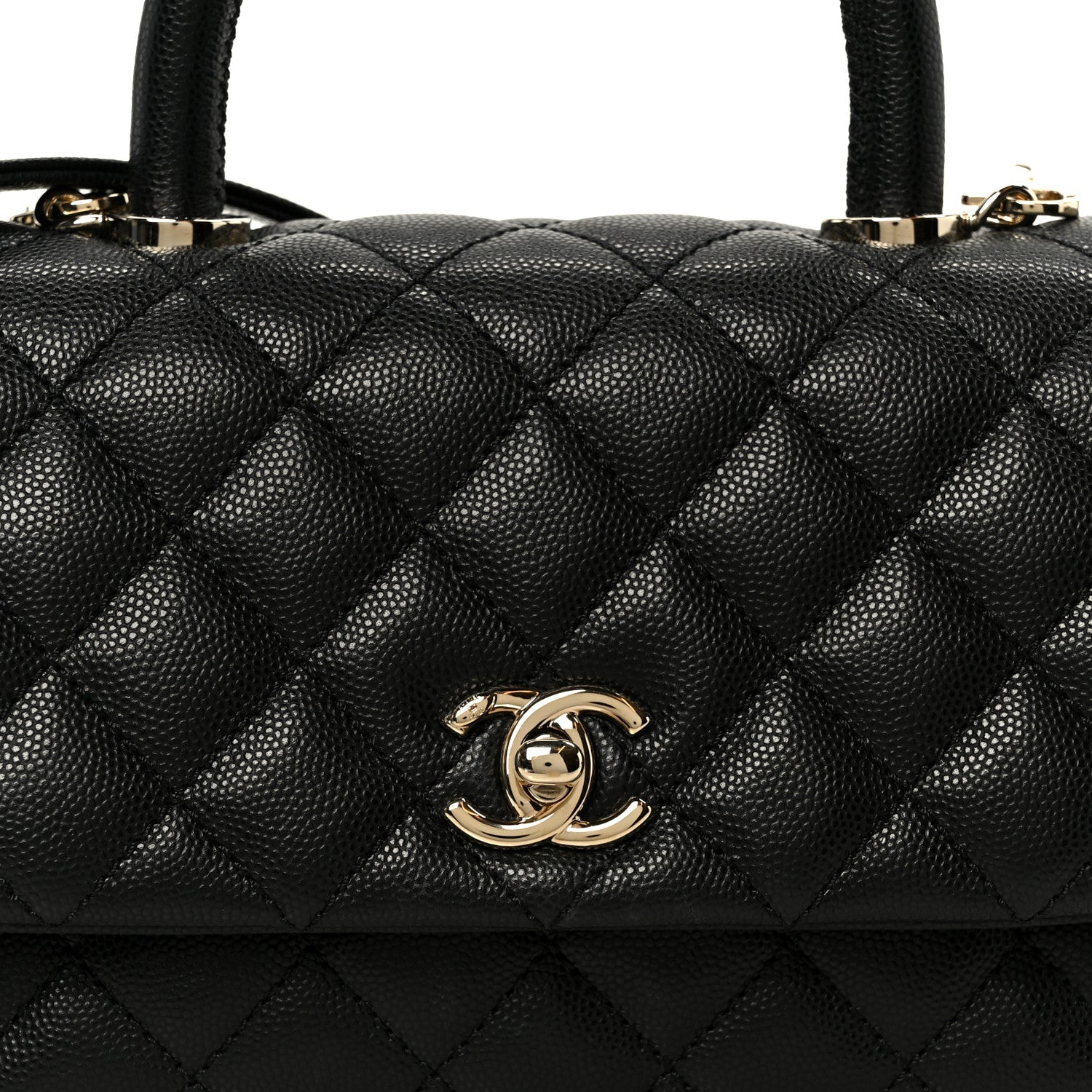 Chanel Caviar Quilted Mini Coco Handle Flap Black