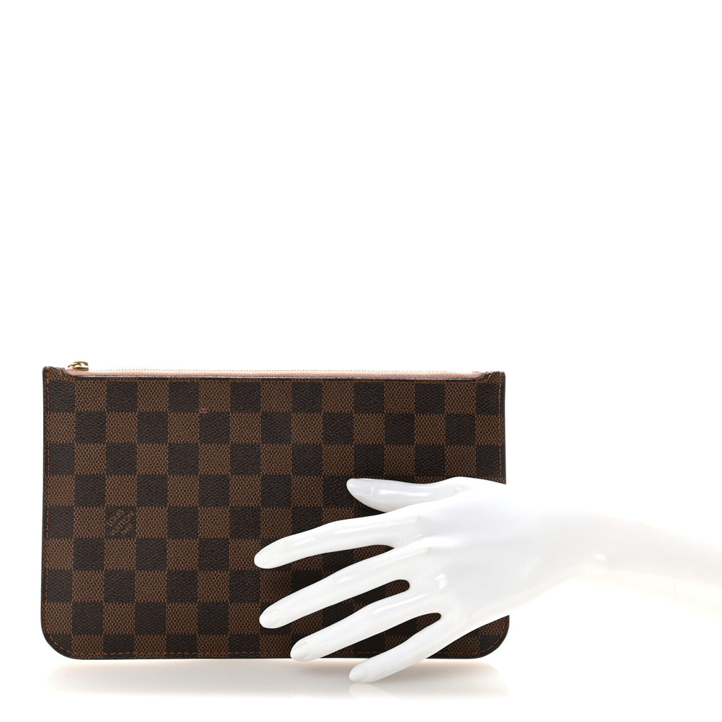 Louis Vuitton Damier Ebene Neverfull MM GM Pochette Rose Ballerine