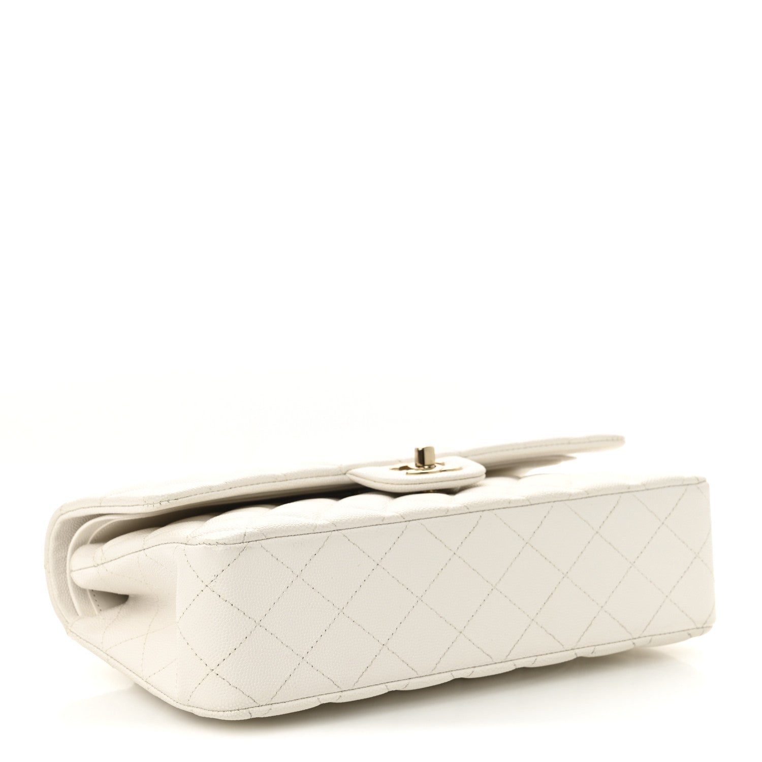 Chanel Caviar Quilted Medium Double Flap White