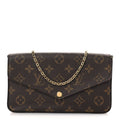Louis Vuitton Monogram Pochette Felicie Chain Wallet Fuchsia