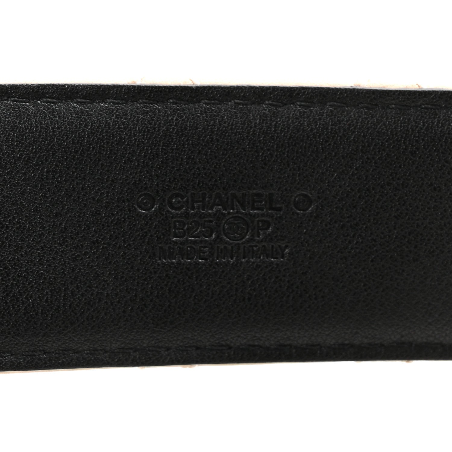 Lambskin Quilted CC Belt 75 30 Beige