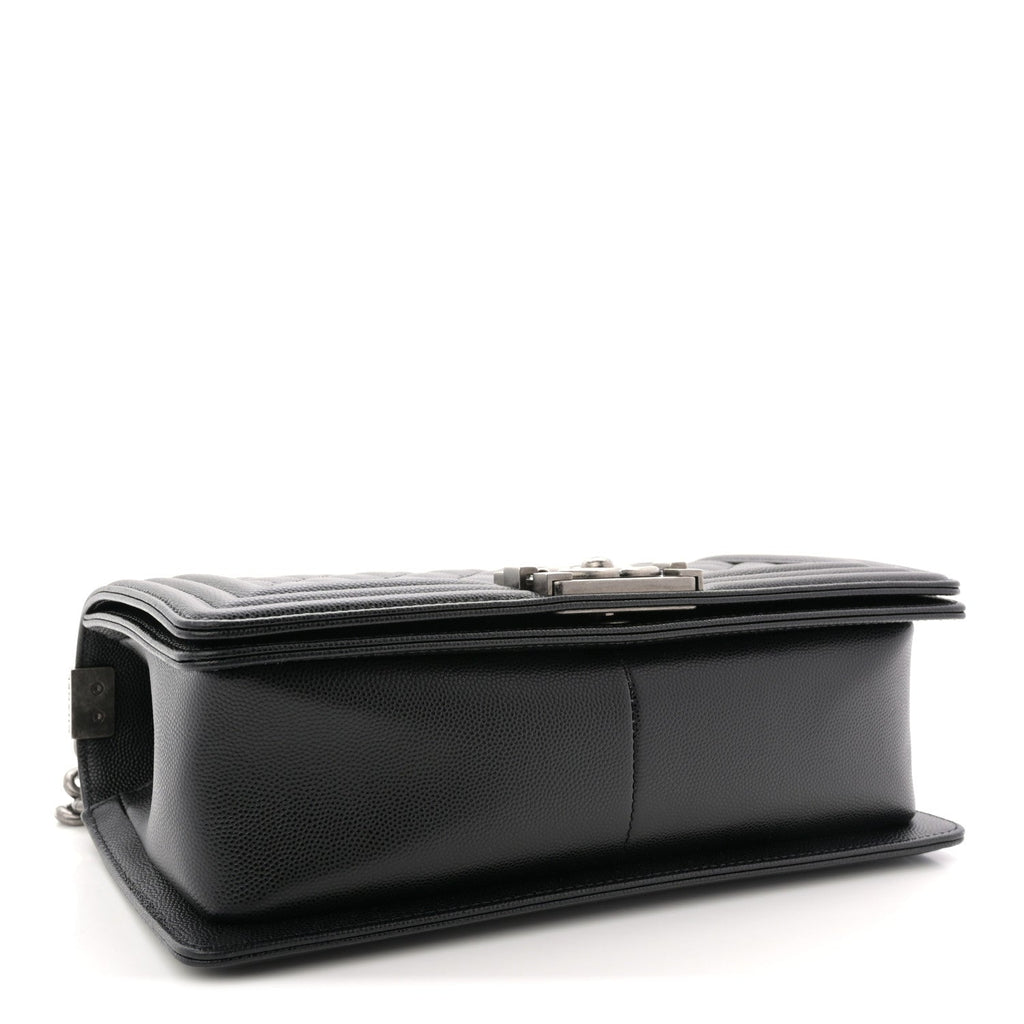 Chanel Caviar Quilted Medium Boy Flap Black