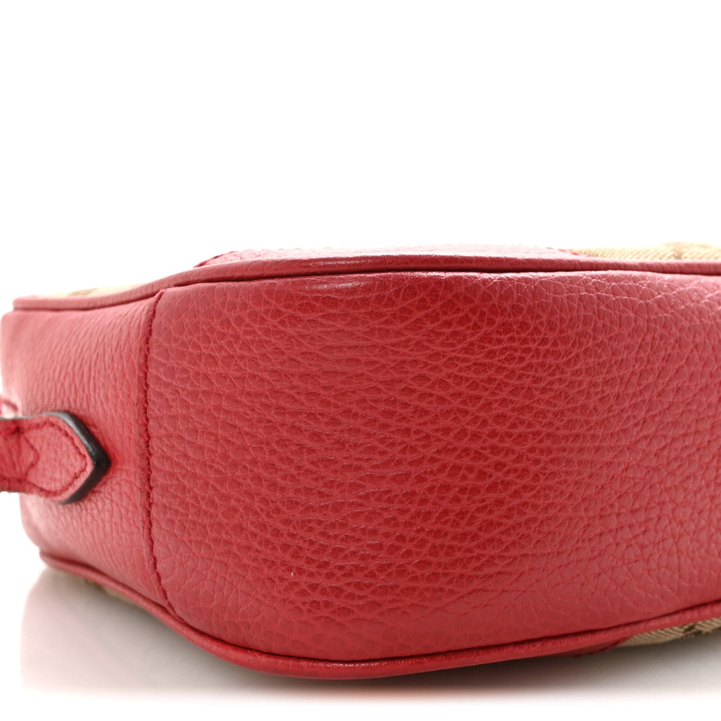 Gucci Monogram Mini Bree Messenger Bag Red