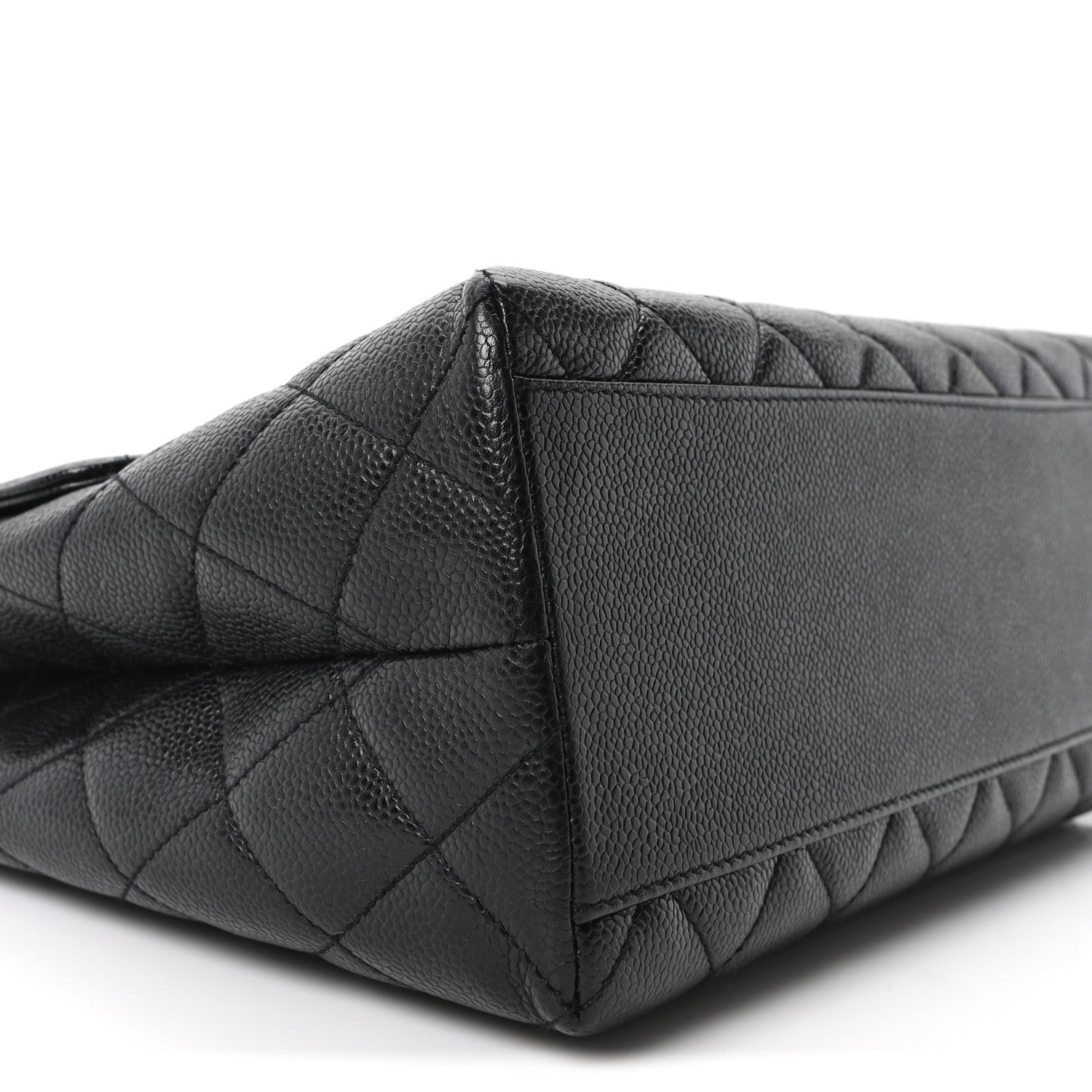 Chanel Caviar Quilted Jumbo Kelly Flap Black