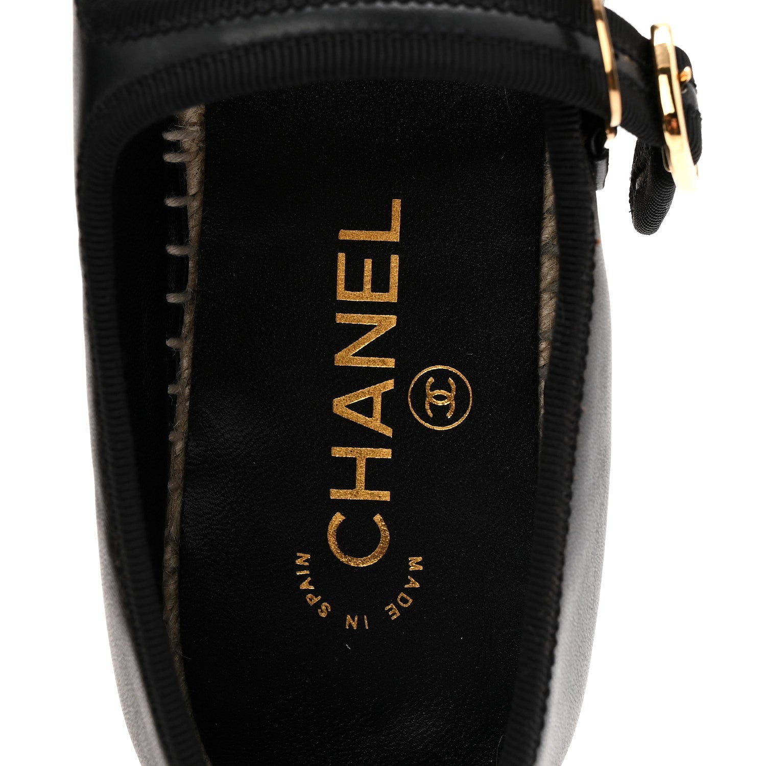 Lambskin Jute Mary Jane Flats 40 Black