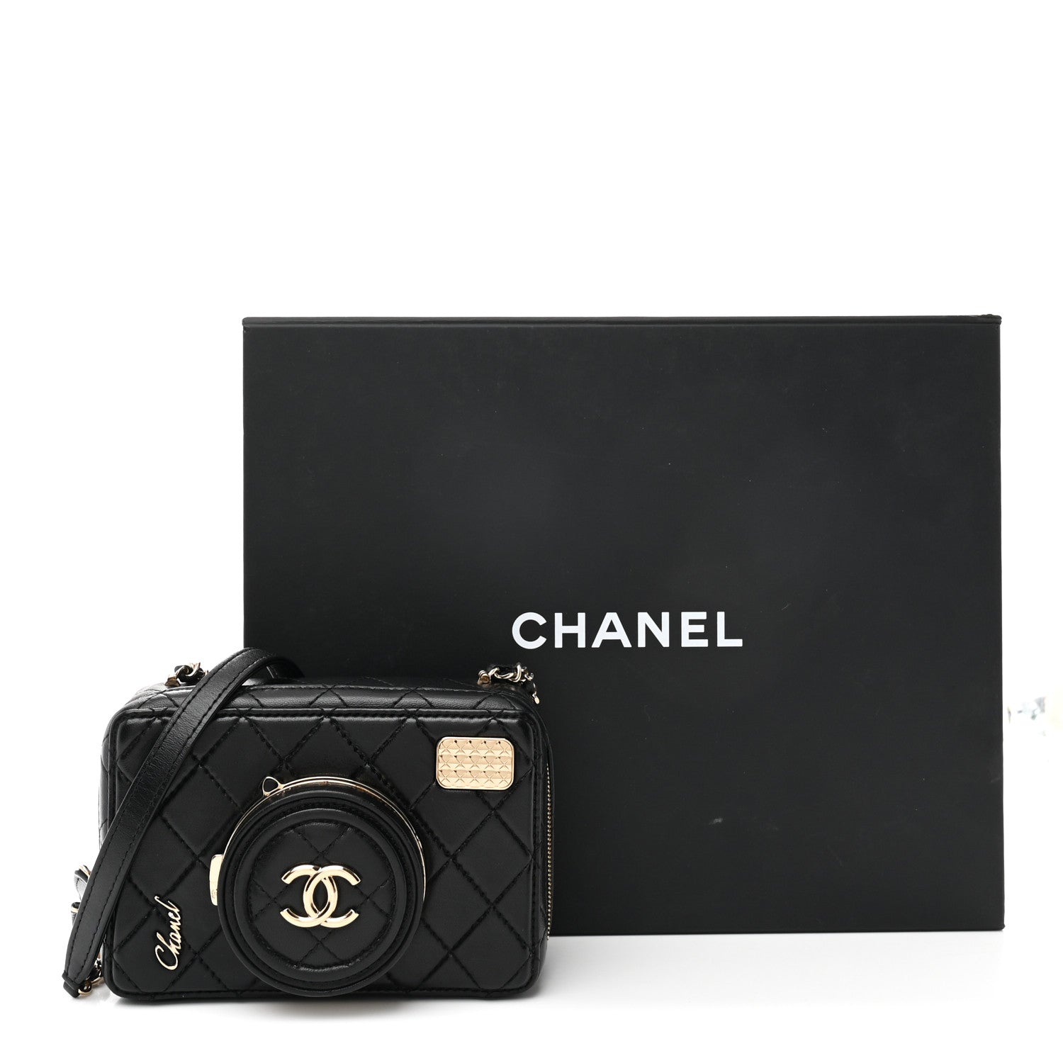 Chanel Lambskin Quilted Coco Click Bag Black