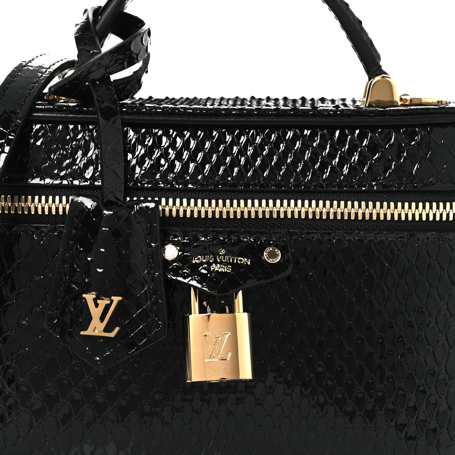 Louis Vuitton Snakeskin Vanity Pouch Black