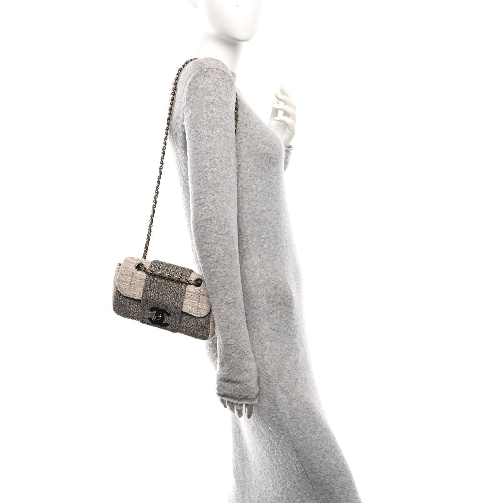 Chanel Tweed Small Fantasy Flap Grey