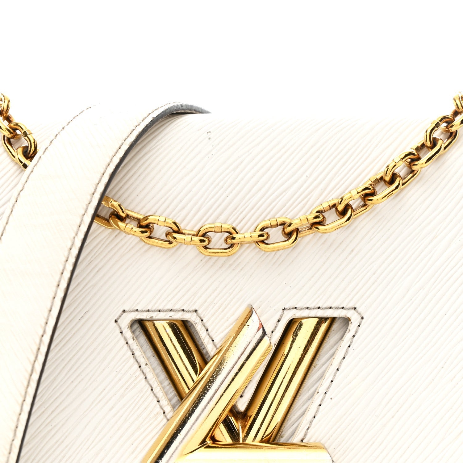 Louis Vuitton Epi Twist Shoulder Bag MM White