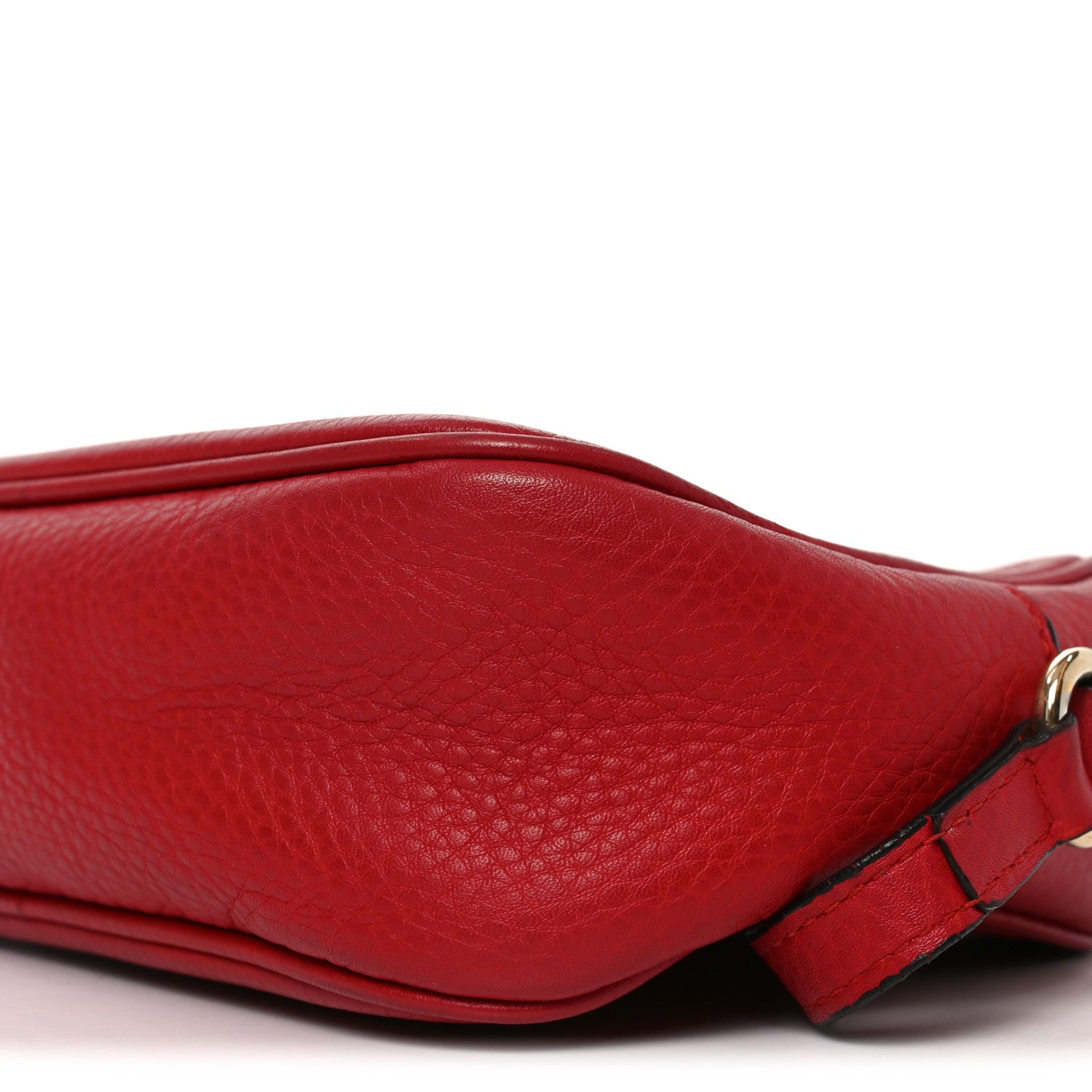 Gucci Pebbled Calfskin Small Soho Disco Bag Tabasco Red