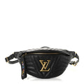 Louis Vuitton Calfskin Quilted New Wave Bumbag Black
