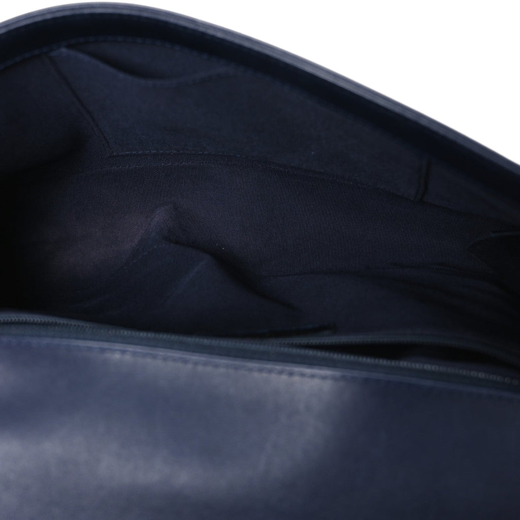 Chanel Lambskin Quilted New Medium Boy Flap Dark Navy Blue