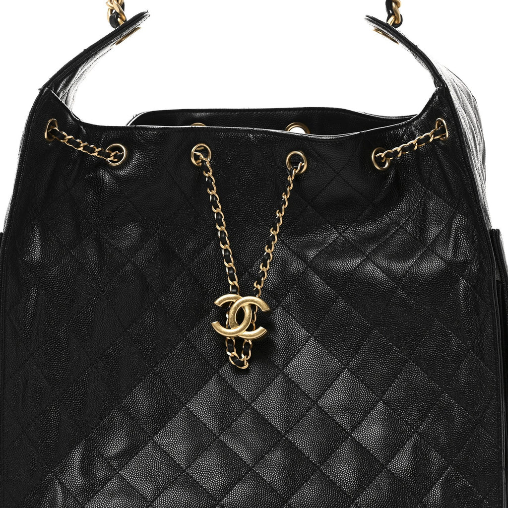 Chanel Caviar Quilted Medium Chanel 25 Handbag Black