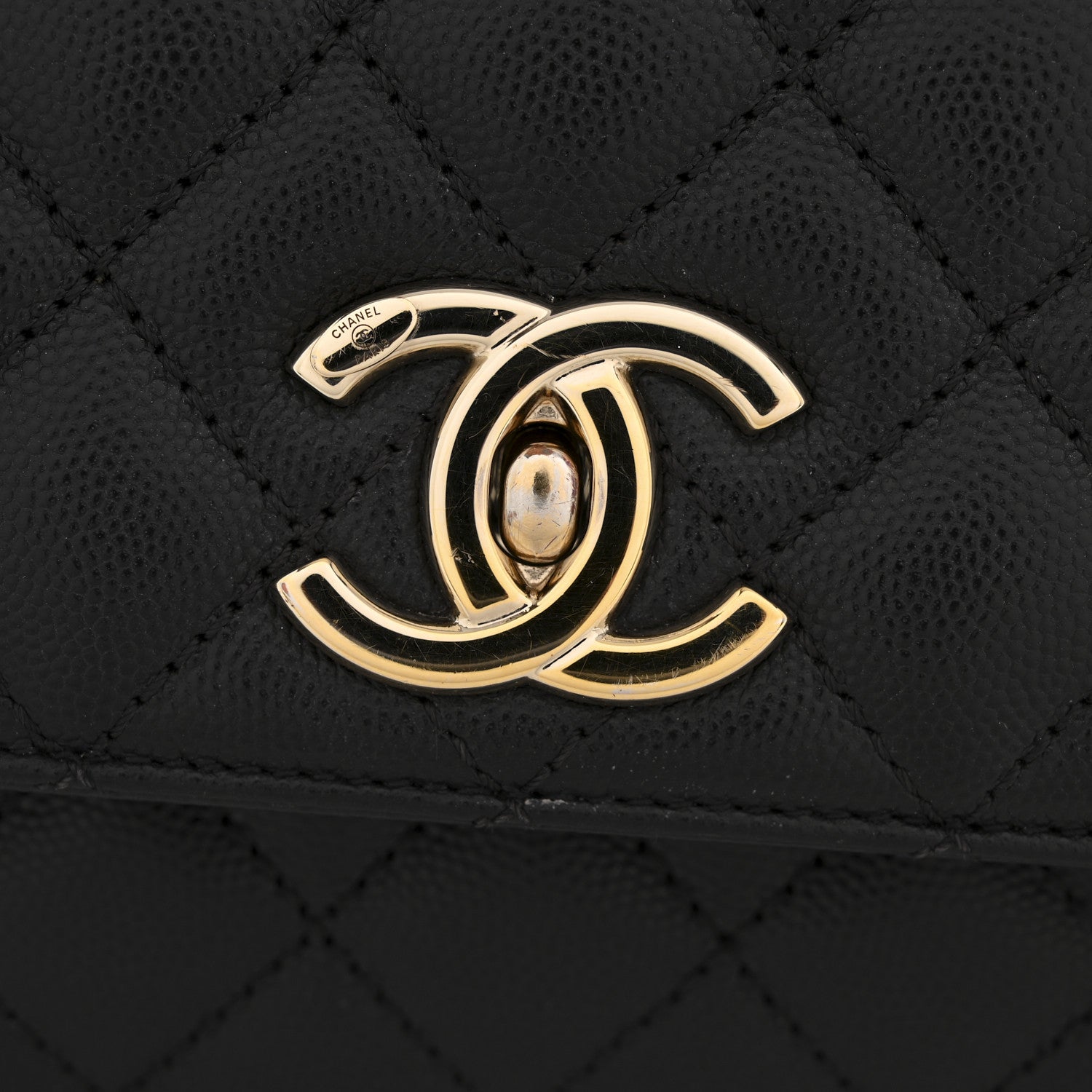 Chanel Caviar Quilted Small Coco Handle Flap Black