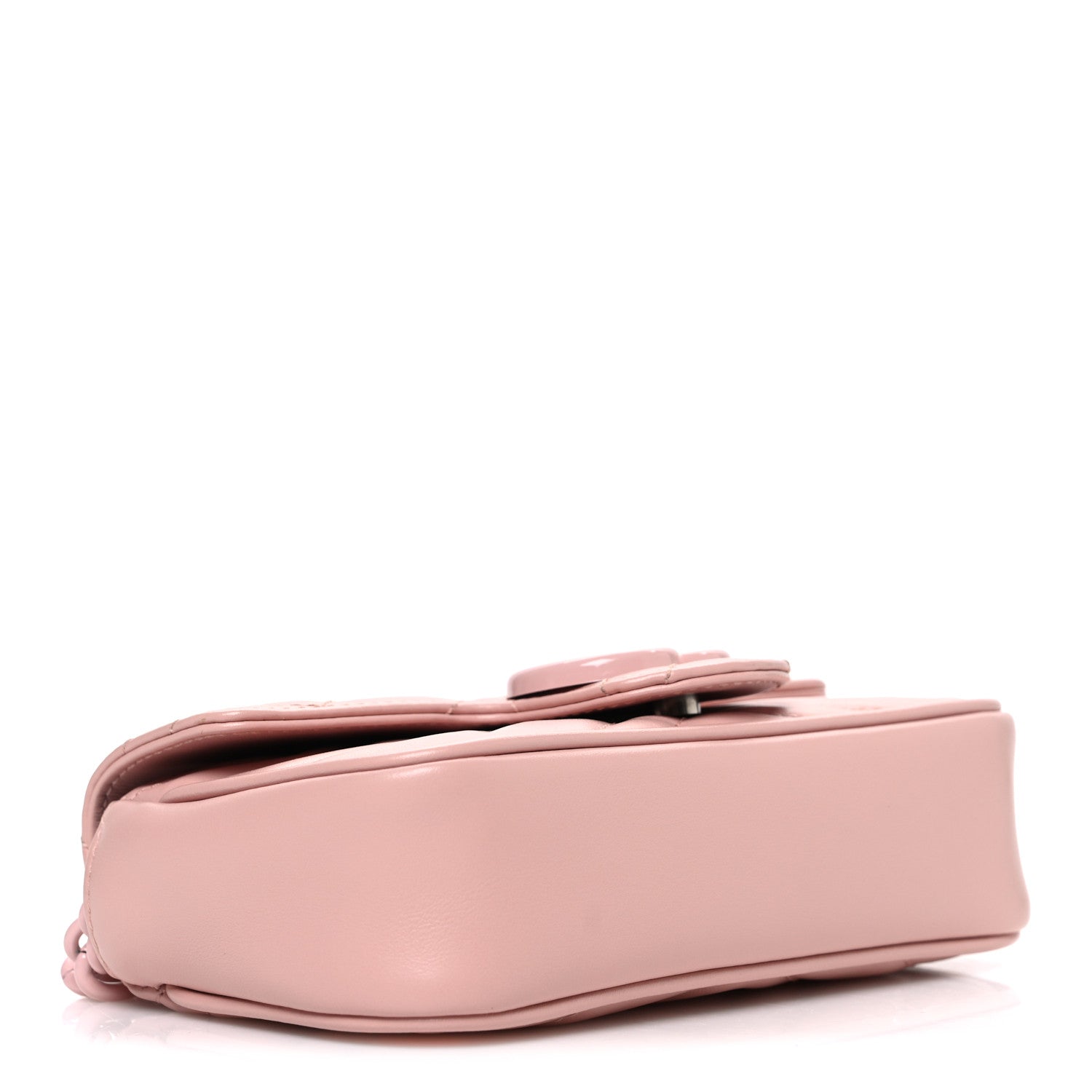 Gucci Calfskin Matelasse Monochrome GG Marmont Chain Belt Bag Perfect Pink