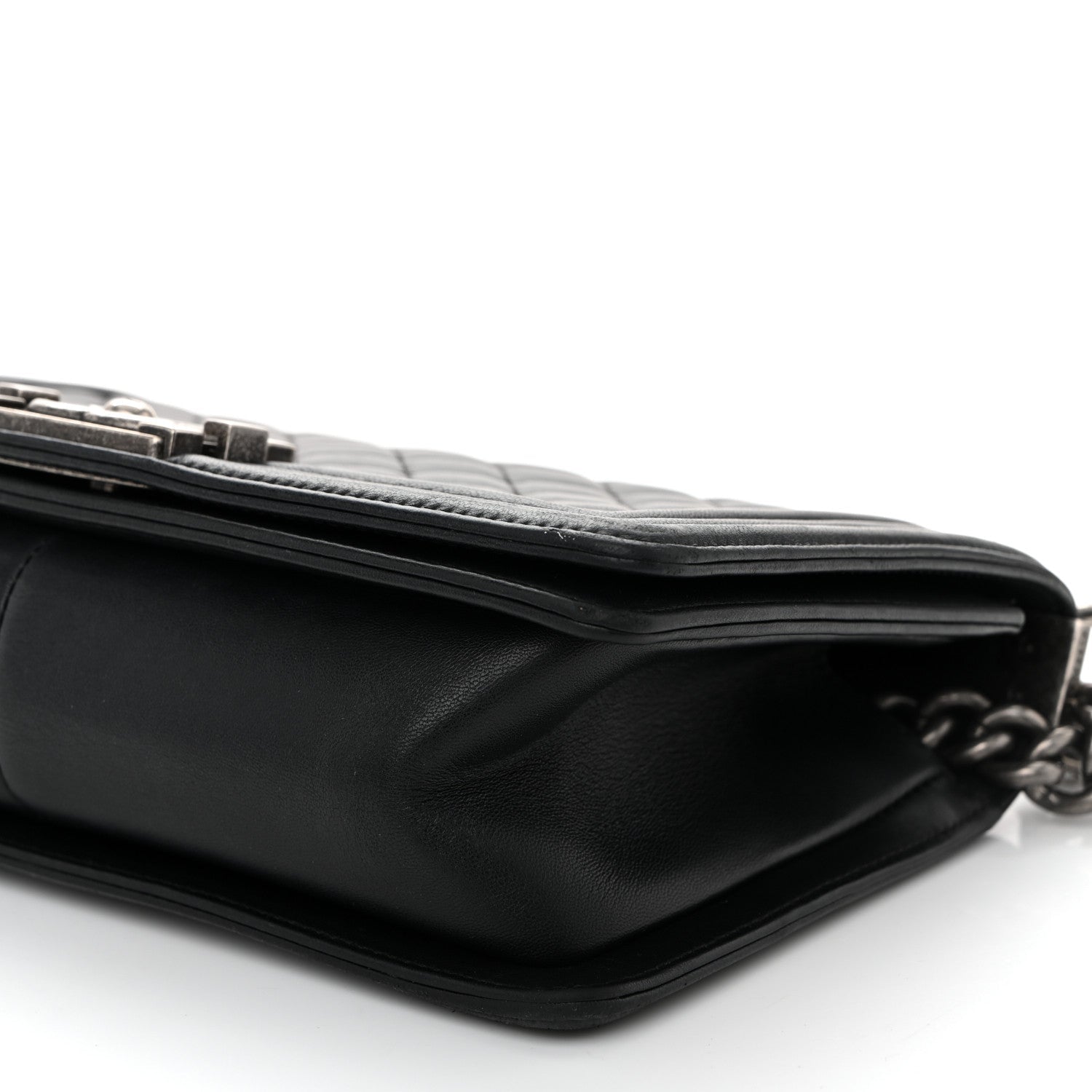 Chanel Lambskin Quilted Medium Boy Flap Black