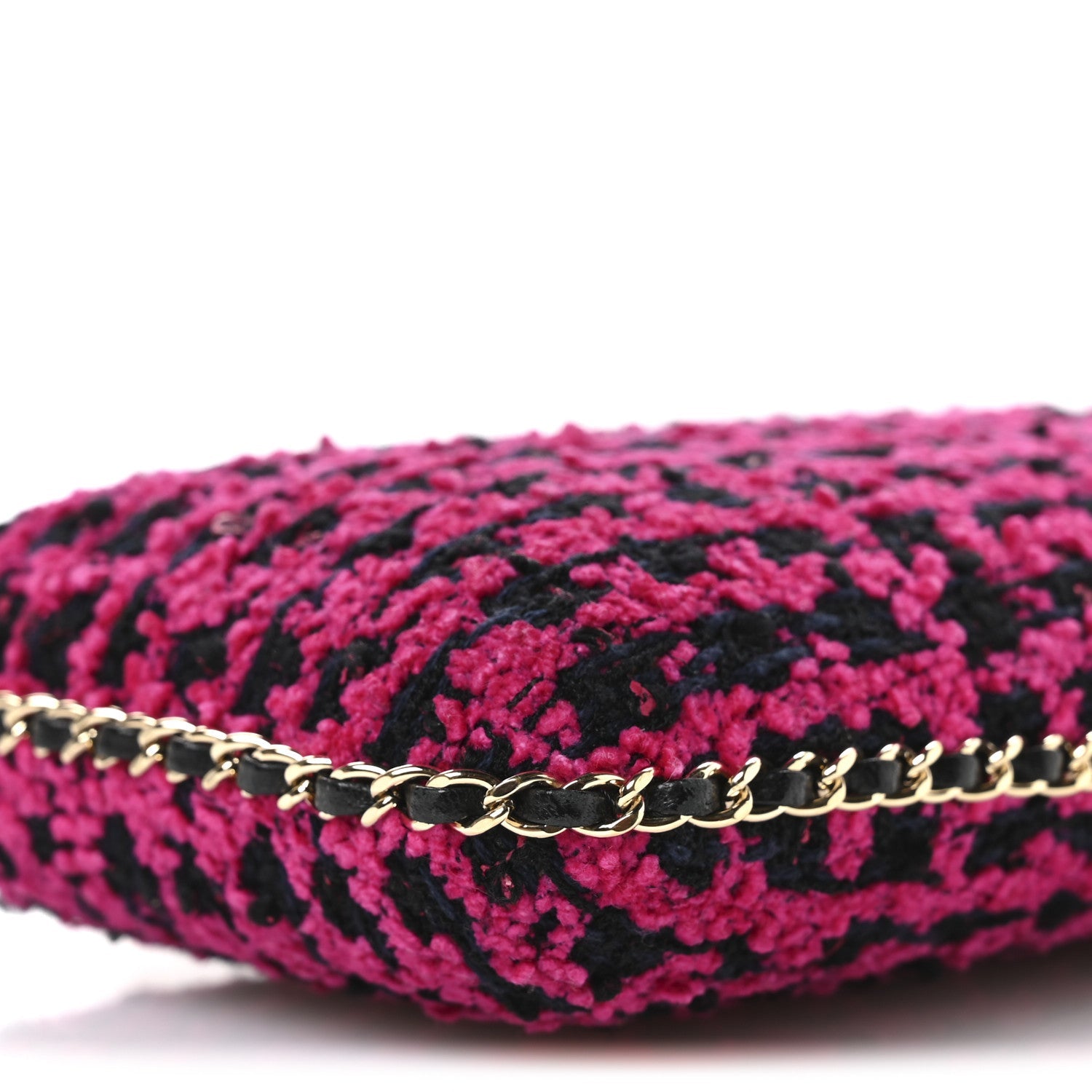 Chanel Tweed Chain Around Phone Holder Pink