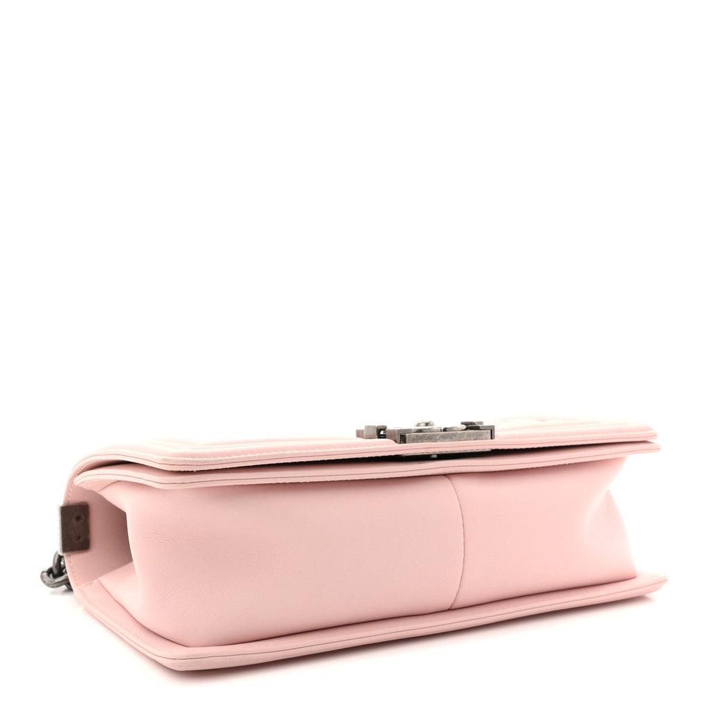 Chanel Calfskin Quilted Medium Boy Flap Light Pink