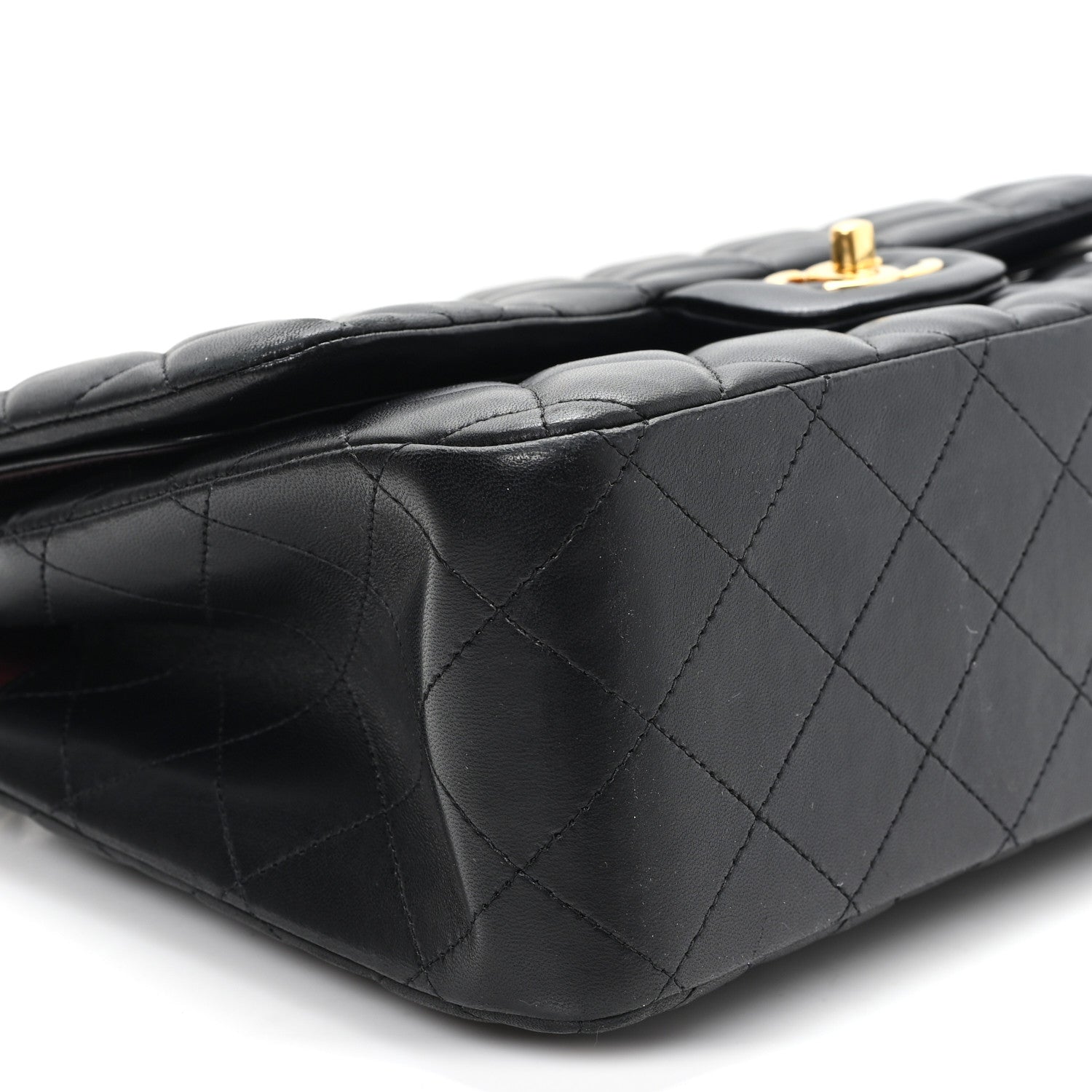 Chanel Lambskin Quilted Jumbo Double Flap Black