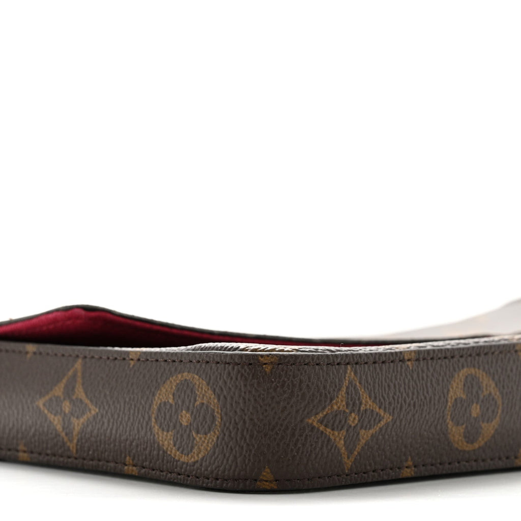 Louis Vuitton Monogram Pochette Felicie Chain Wallet Fuchsia