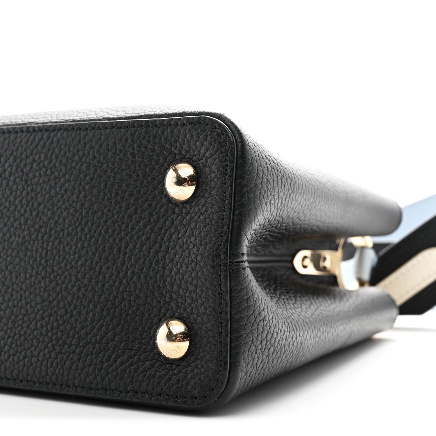 Louis Vuitton Taurillon Capucines MM Black Blue White