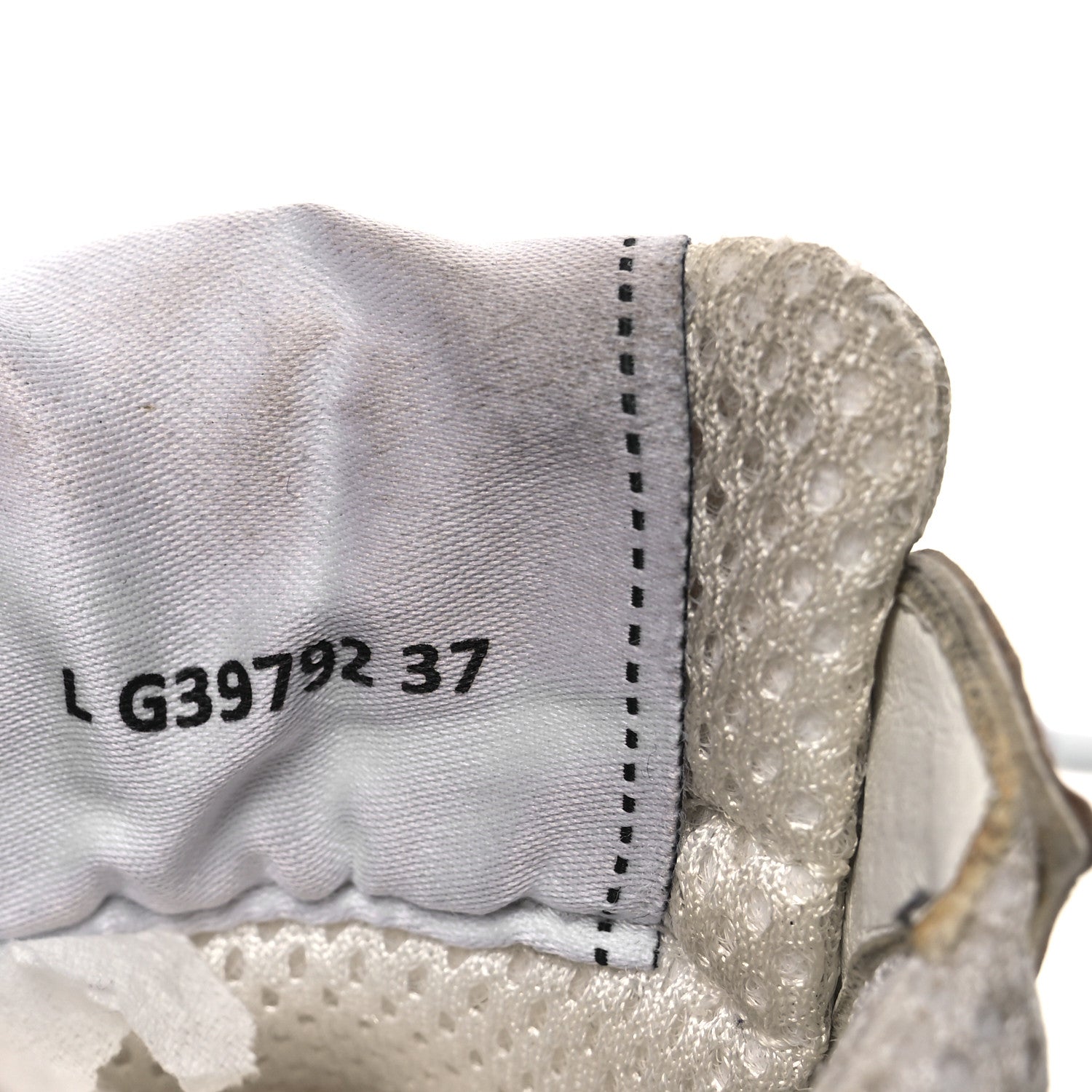 Fabric Laminated Calfskin Stretch CC Sneakers 37 White Gold Silver