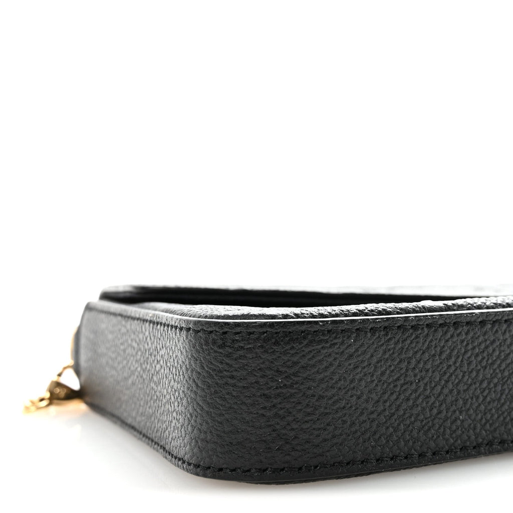 Louis Vuitton Empreinte Pochette Felicie Chain Wallet Black