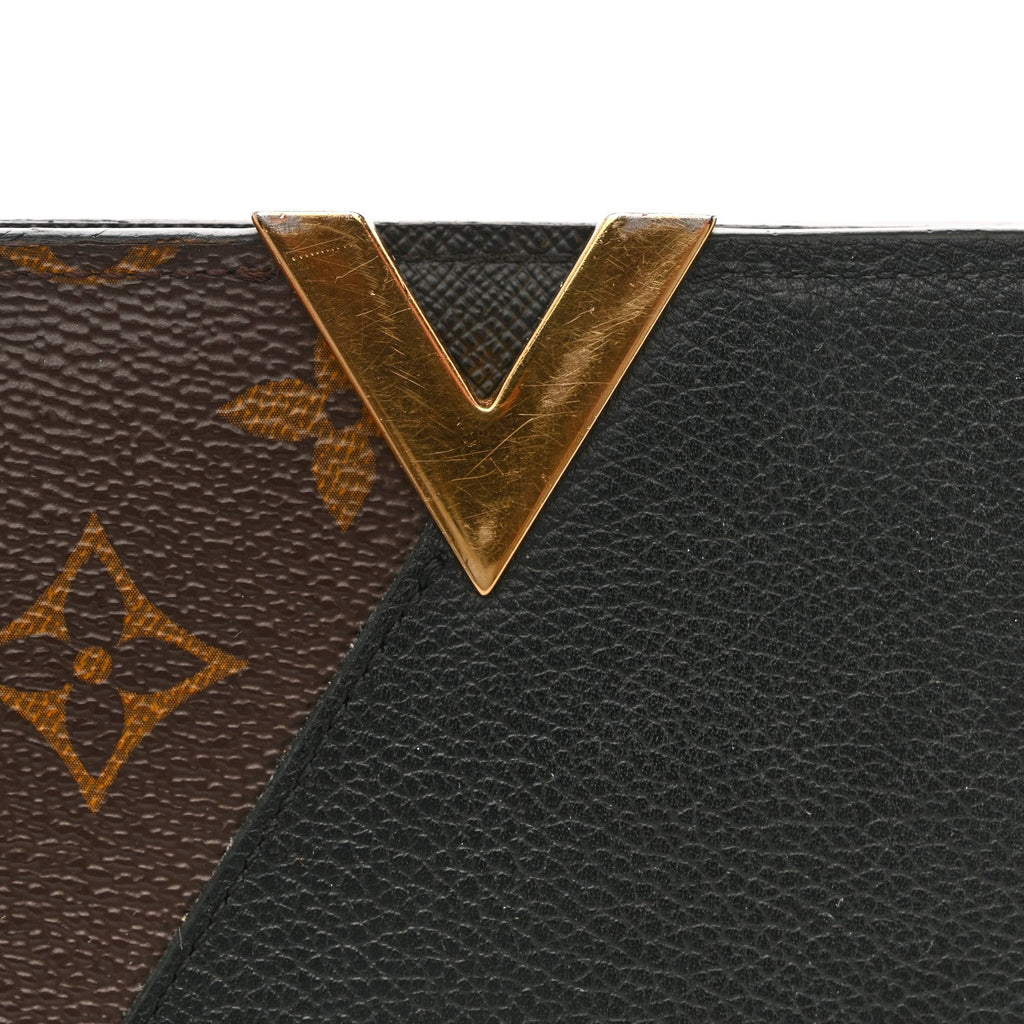 Louis Vuitton Monogram Calfskin Kimono Wallet Black