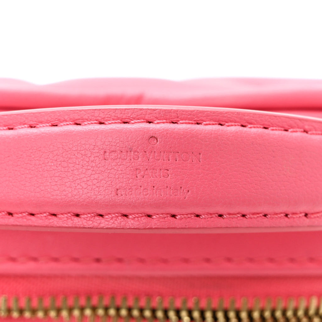 Louis Vuitton Calfskin Embroidered Monogram Pop My Heart Bag Pouch Dragon Fruit Pink