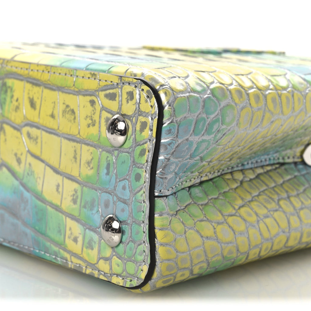 Louis Vuitton Crocodile Mini Capucines  Yellow Blue