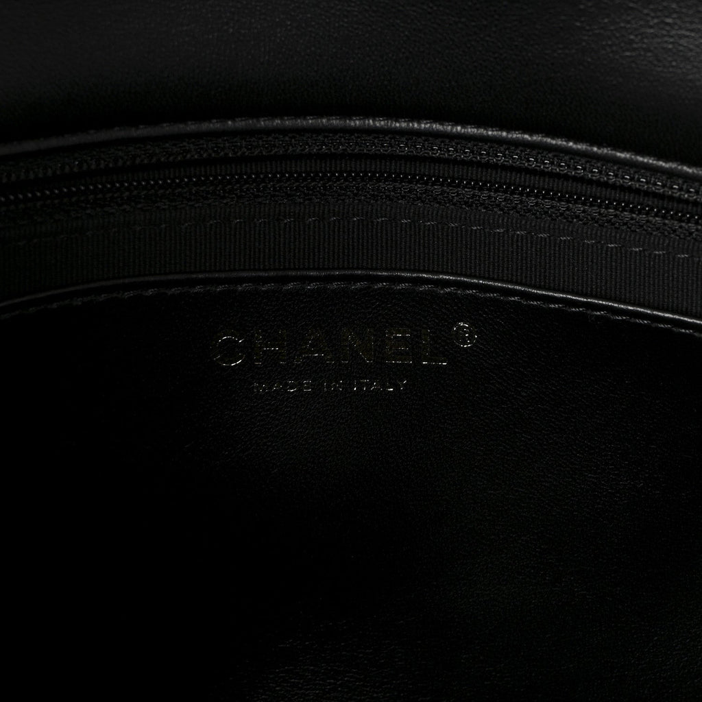 Chanel Lambskin Quilted Large CC Funky Town Flap Black
