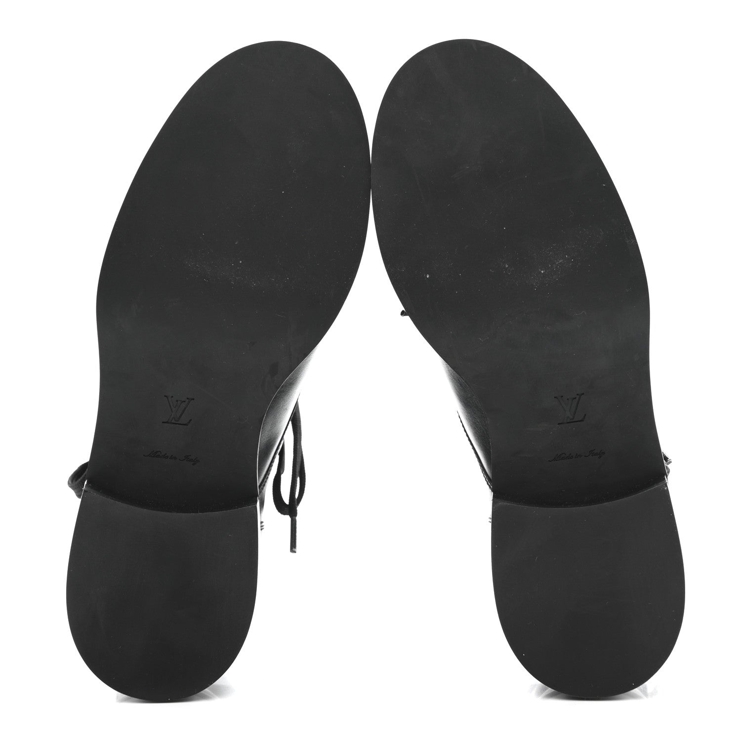 Louis Vuitton Calfskin Wonderland Flat Ranger Boots 37 Black