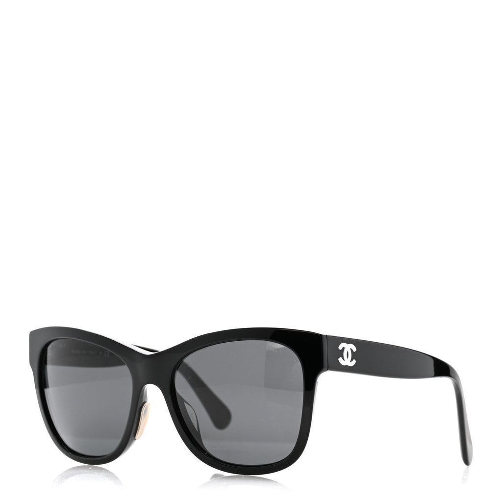 Acetate Square CC Sunglasses 5380-A Black