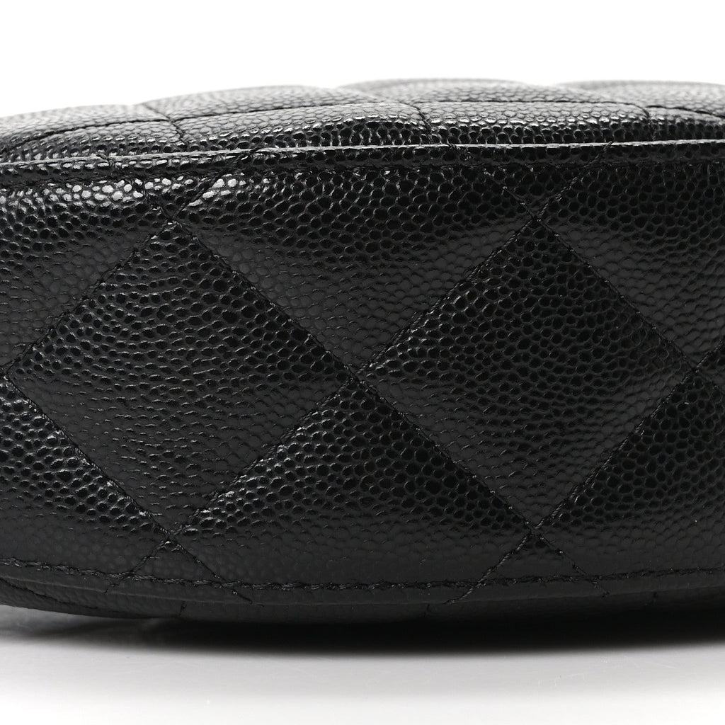 Chanel Caviar Quilted Other Shape With Chain Black
