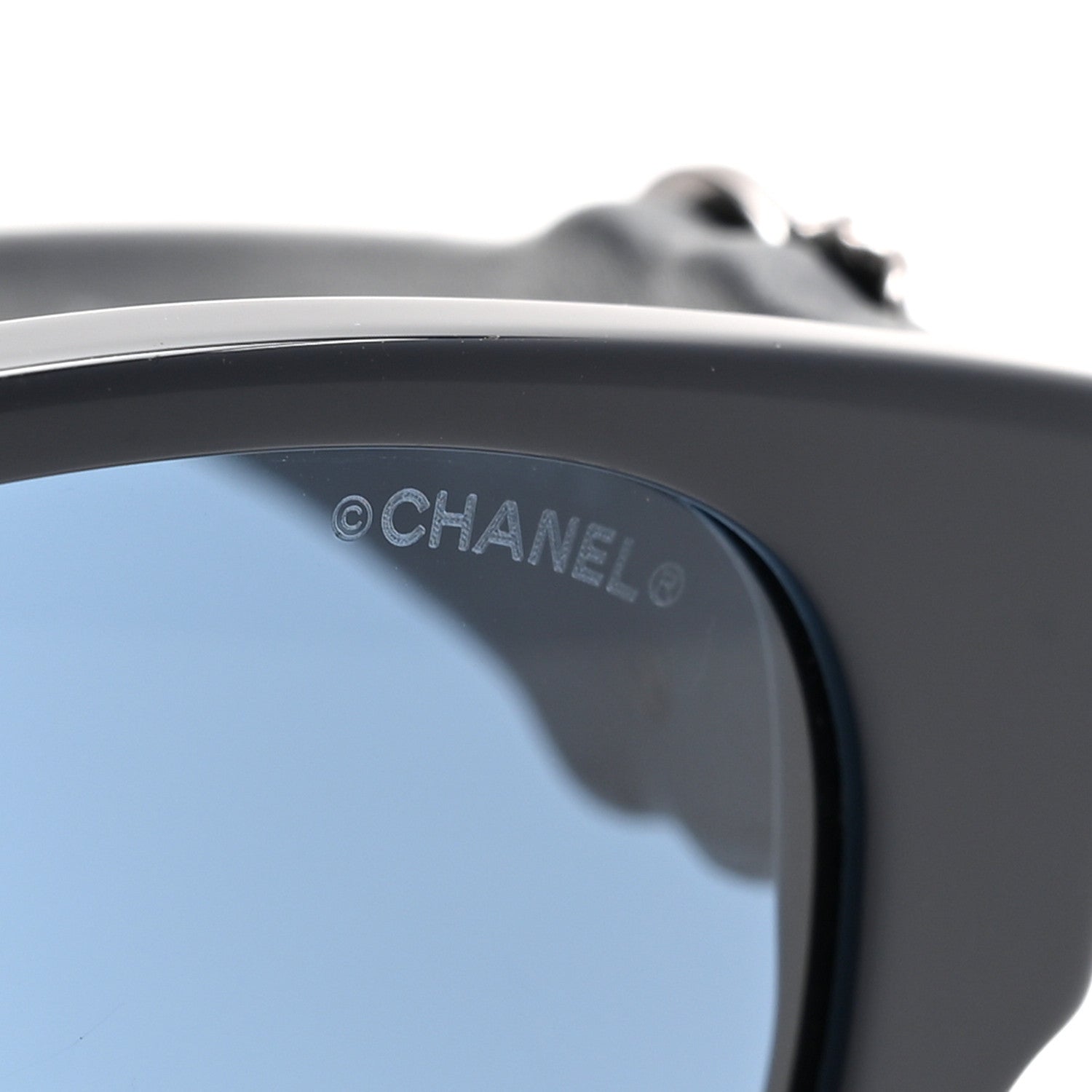 Crystal Lambskin CC Sunglasses 5455-Q-A Navy