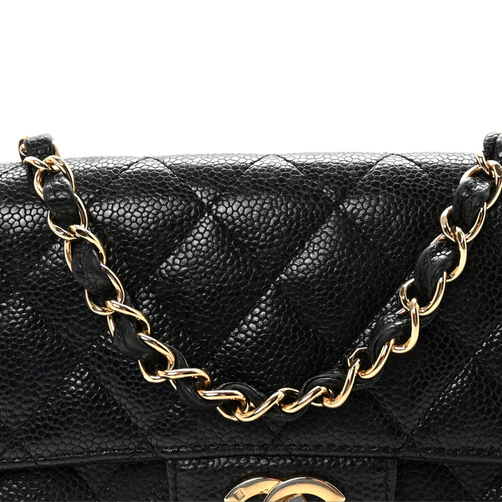 Chanel Caviar Quilted East West Flap Black