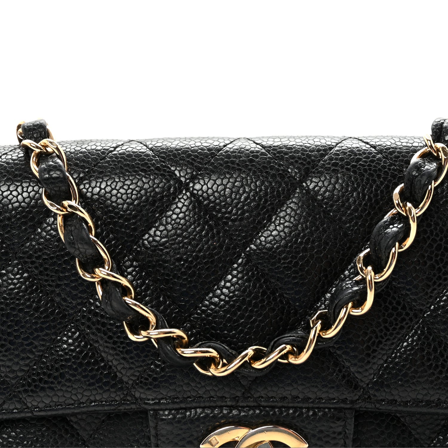 Chanel Caviar Quilted East West Flap Black