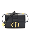 Christian Dior Smooth Calfskin Micro 30 Montaigne Flap Bag Black