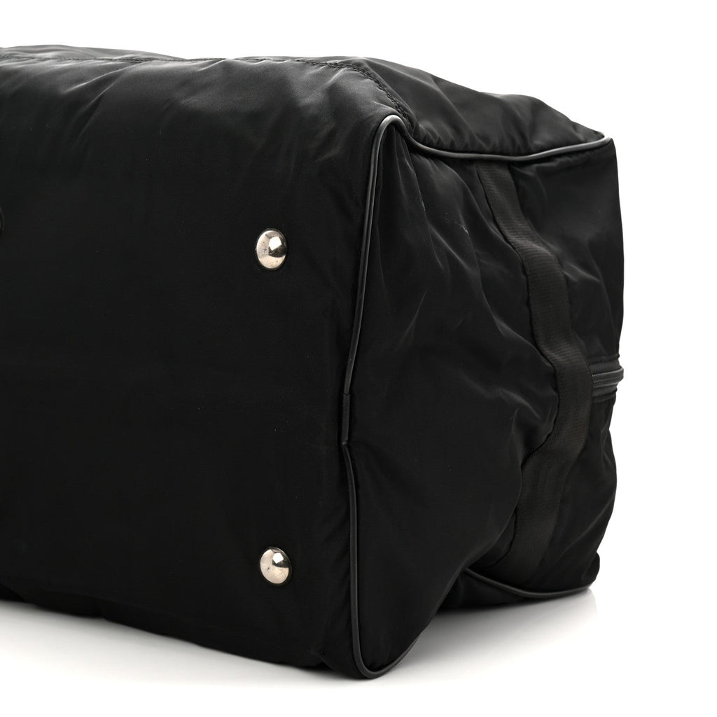 Prada Tessuto Nylon Saffiano Carry On Travel Bag Black