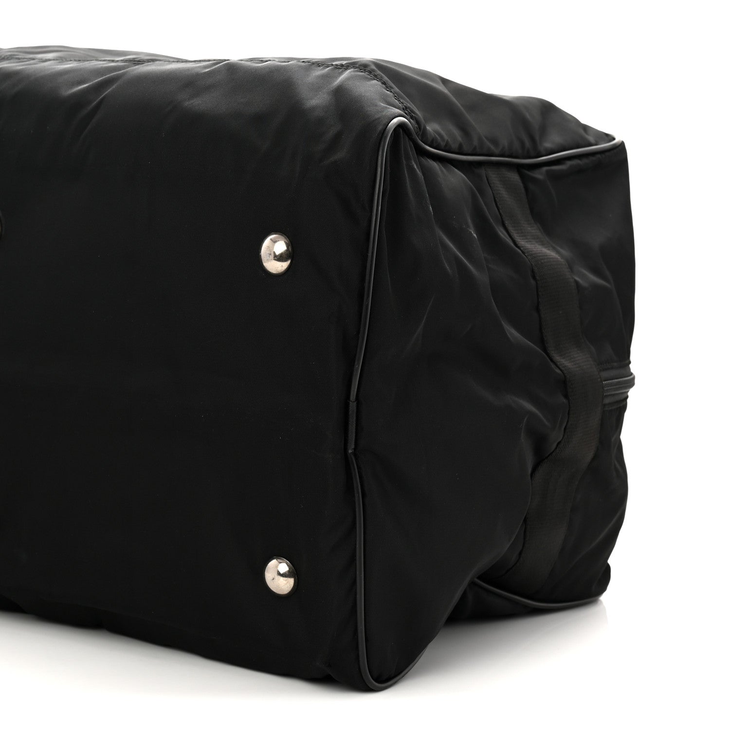 Prada Tessuto Nylon Saffiano Carry On Travel Bag Black