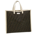 FENDI Zucca Canvas punching Tote Bag Brown  am3208