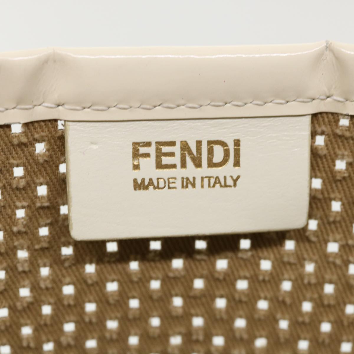 FENDI Zucca Canvas punching Tote Bag Brown  am3208