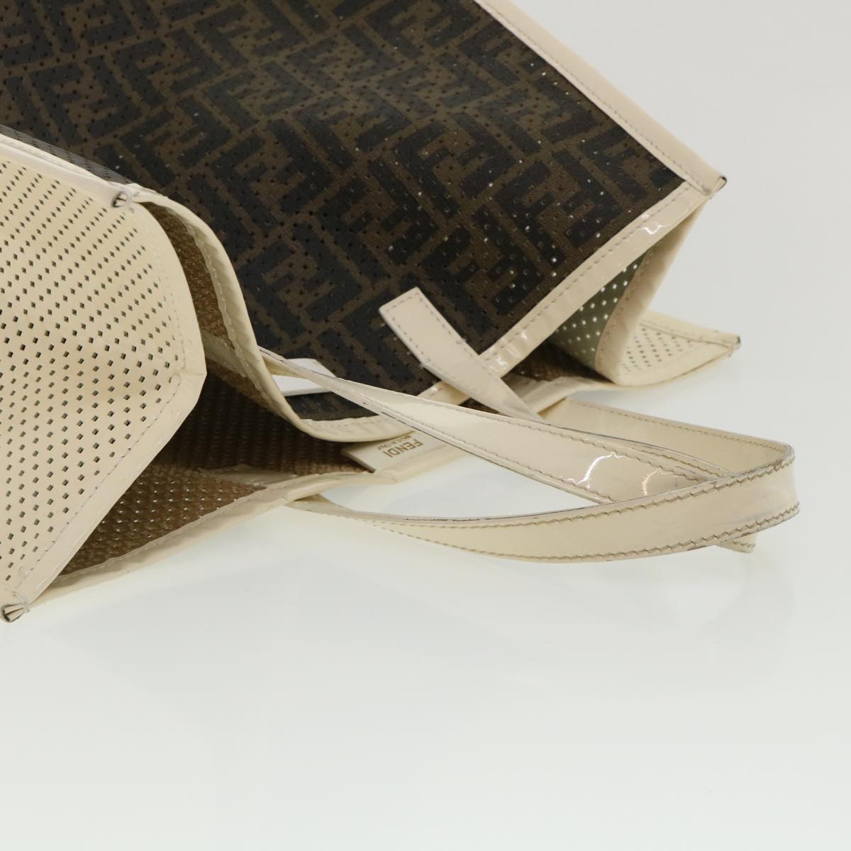 FENDI Zucca Canvas punching Tote Bag Brown  am3208