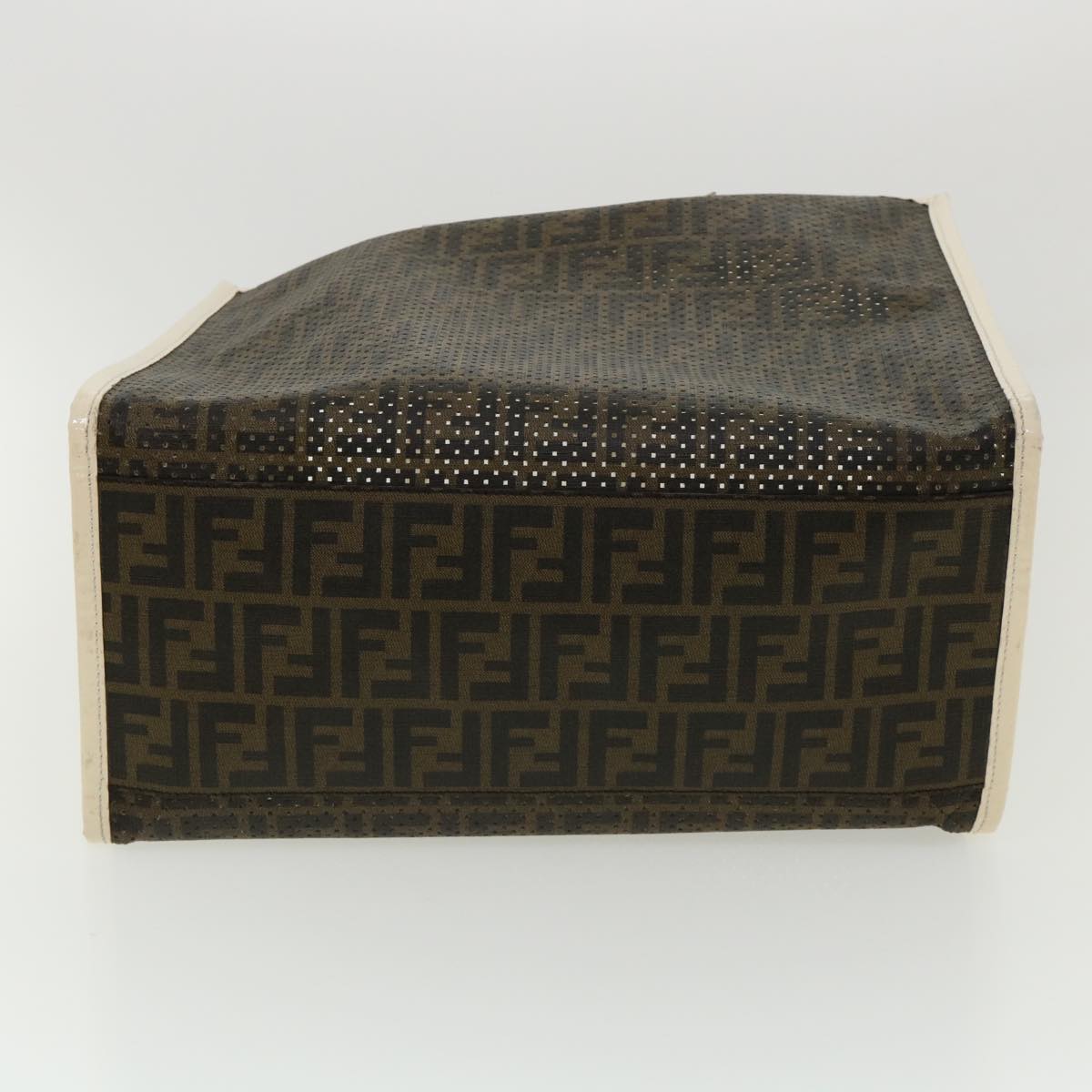 FENDI Zucca Canvas punching Tote Bag Brown  am3208