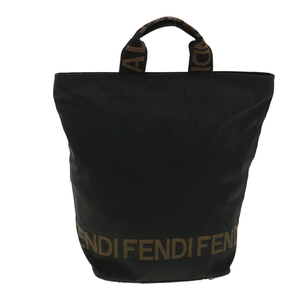 FENDI Hand Bag Brown Black Auth am3299