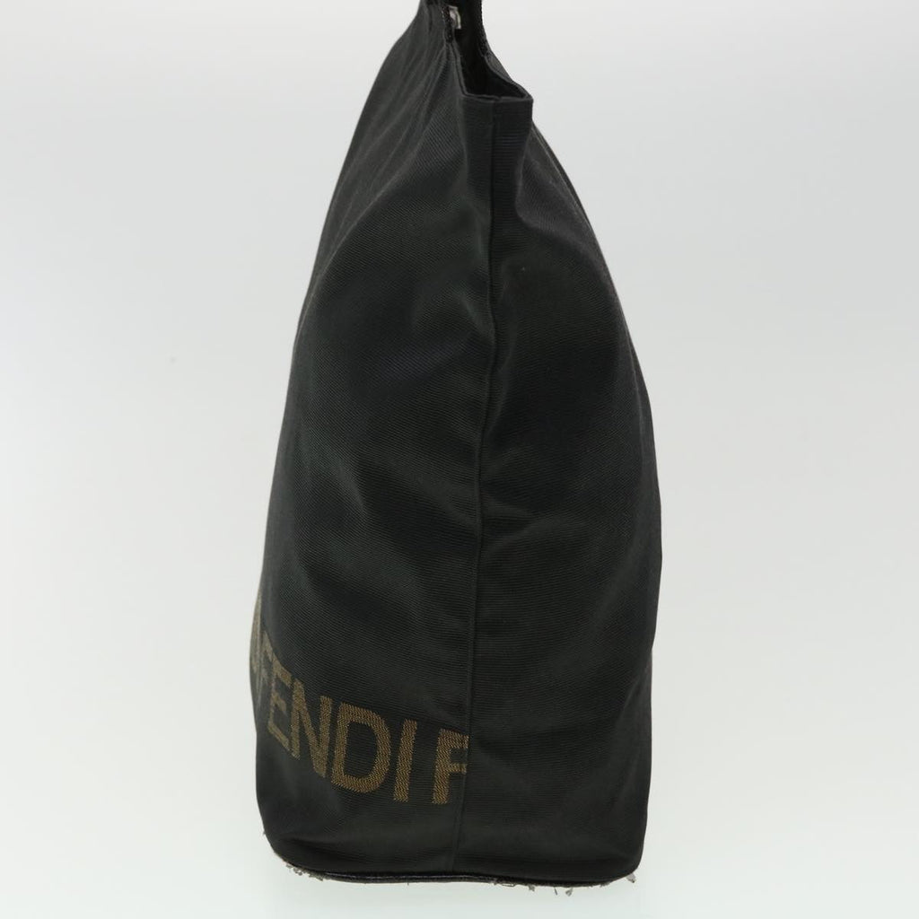 FENDI Hand Bag Brown Black Auth am3299