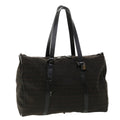 FENDI Zucchino Canvas Boston Bag Black  am3471