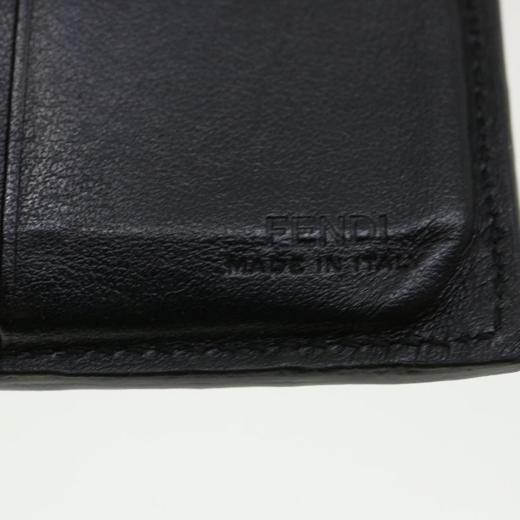 FENDI Wallet Leather Black  am3478
