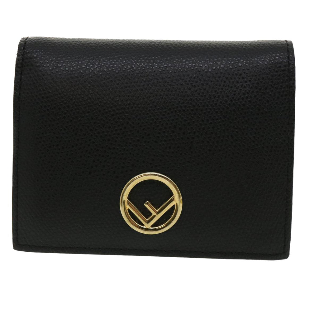 FENDI Wallet Leather Black  am3478