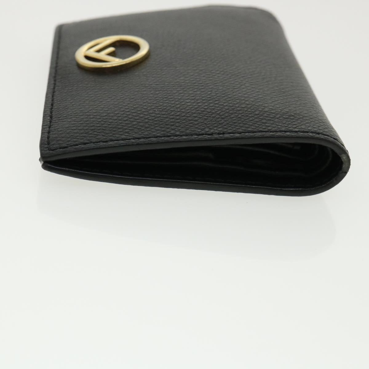 FENDI Wallet Leather Black  am3478